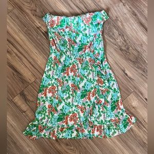 Lilly Pulitzer Strapless Bee in a Bonnet Flor Dress size L